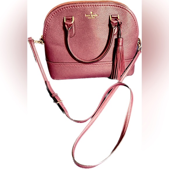 Kate Spade ♠️ Purse Crossbody-Dark Burgundy Color-Excellent Preowned Good Cond - Picture 2 of 14